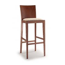 Barová židle KIRA SGABELLO 410, čalouněná, vsazený sedák, buk
