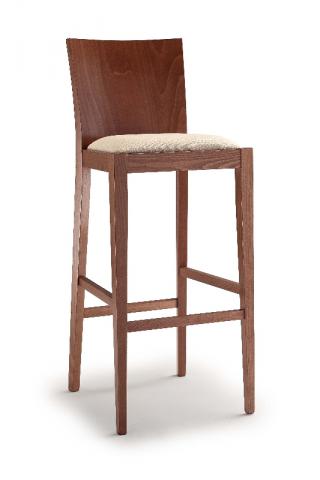 Barová židle KIRA SGABELLO 410, čalouněná, vsazený sedák, buk
