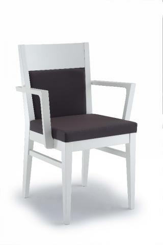 Jídelní a kuchyňská židle LONDON 110B, čalouněná, područky, buk