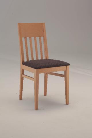 Jídelní a kuchyňská židle OLYMPIA 111, čalouněná, přesazený sedák, dub