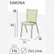 Jídelní a kuchyňská židle SIMONA - čalouněná 