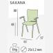 Jídelní a kuchyňská židle SAXANA - čalouněný sedák