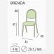 Jednací a konferenční  židle BRENDA  - čalouněná  