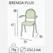 Jednací a konferenční  židle BRENDA + HA - čalouněná