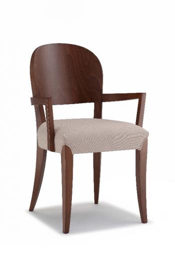 Jídelní a kuchyňská židle SGUERO 210, čalouněný sedák, područky, buk Nuova Selas Selas mod Sguero 210