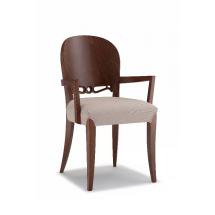 Jídelní a kuchyňská židle SGUERO 210F, čalouněný sedák, područky,  buk