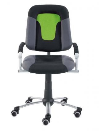 Rostoucí dětská židle FREAKY SPORT, s potahem v kombinaci barev šedá, černá, zelená