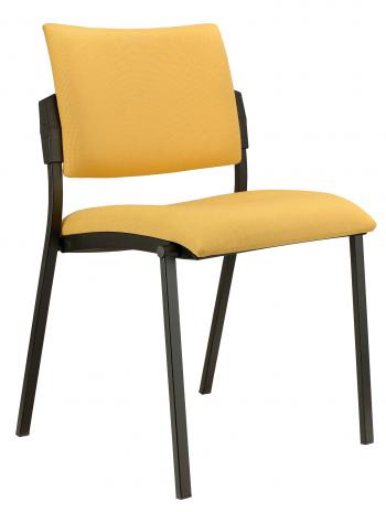 Jednací čalouněná židle SQUARE (černá konstrukce) Alba