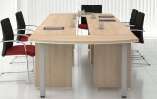Kancelářský jednací stůl - zakončovací prvek LINE OFFICE,140x50cm