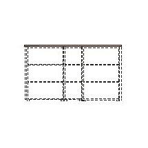 Dekorační horní obkladová deska LINE OFFICE, 207,4x42,9x3,8cm
