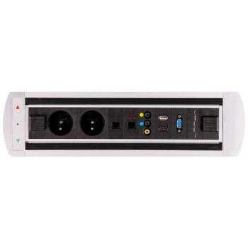 Elektrický otočný panel, VAULT BTCZ 043, 2x el.zás.,2x data, video, VGA, USB, HDMI HOBIS BTCZ 043