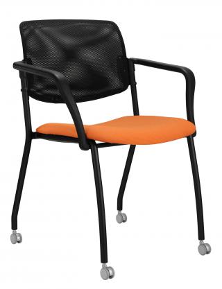 Jednací konferenční  židle  WENDY síť (černá konstrukce)