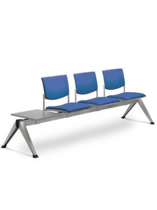 Multisedák třímístný SEANCE 099/3T-N2, stoleček, podnož v barvě efekt hliník