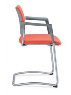 Jednací a konferenční židle DREAM 131/B-N2, konstrukce N2-efekt hliník, područky